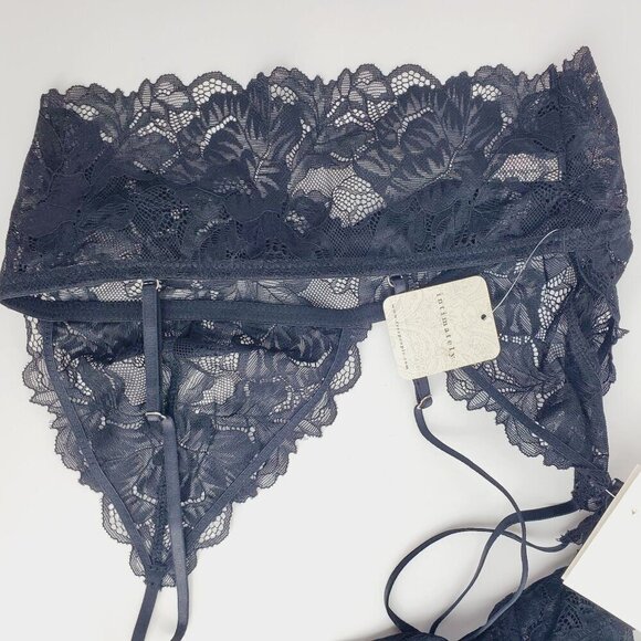 Free People Black Everyday Lace Longline Bralette Stretch Bra Small (A-7) - Picture 8 of 8